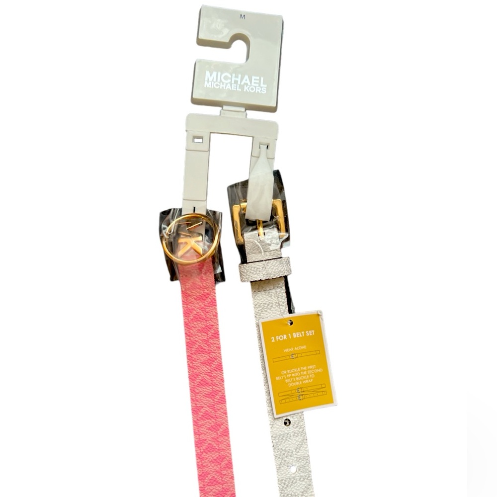 MK - NWT 2pc Belt Set